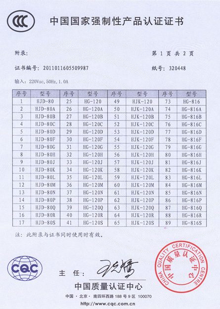 國家強制性產(chǎn)品認(rèn)證證書